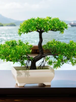 Artificial Plants Bonsai Small Tree Simulation Pot Plants Fake Flowers Table Potted Ornaments for Hotel Garden Home Decor planta
