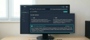 Reseller dashboard showing User Management tab with Device Settings and external player selection