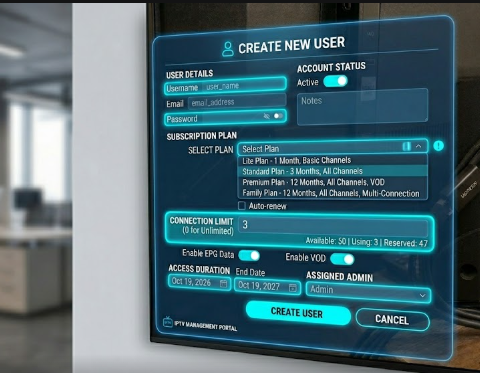 New user creation screen with fields highlighted]