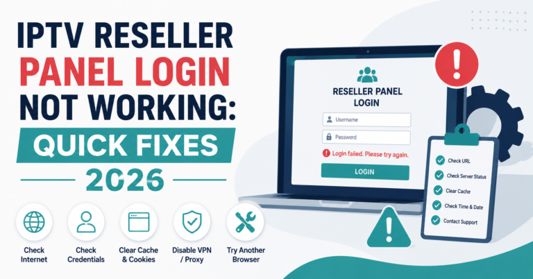 IPTV Reseller Panel Login Not Working