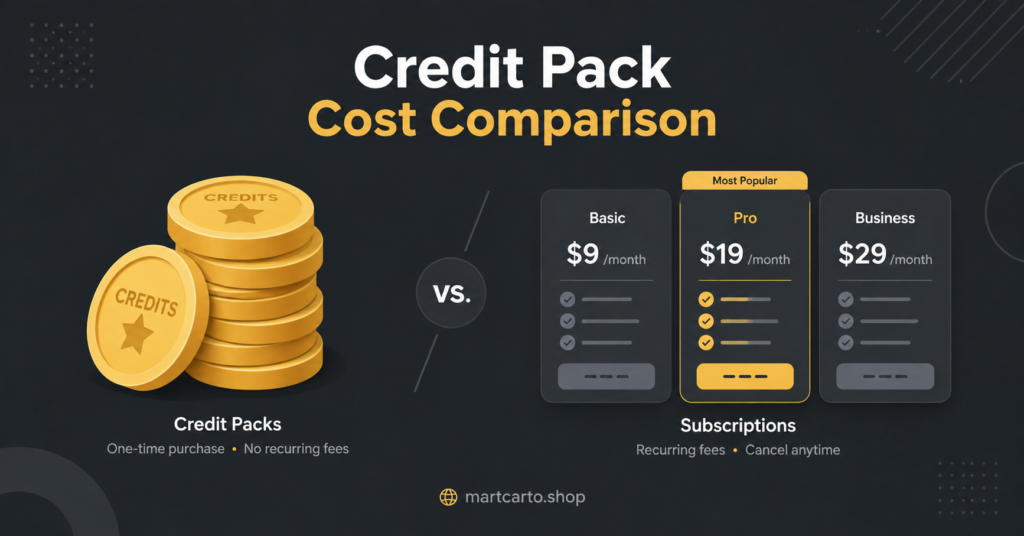 Credit Pack Cost Comparison