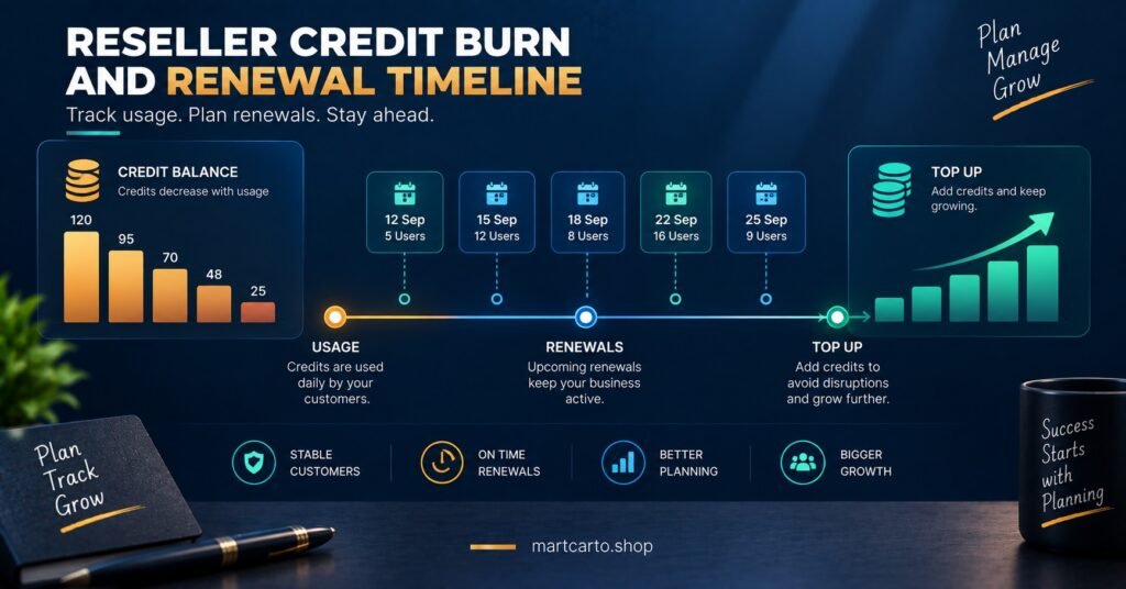 Reseller Credit Burn and Renewal Timeline