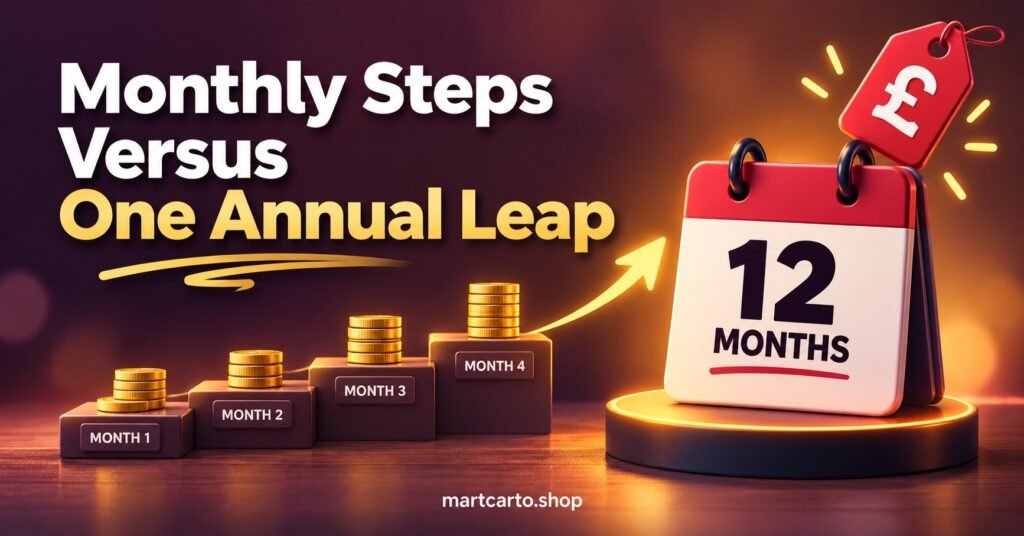 Monthly Steps Versus One Annual Leap